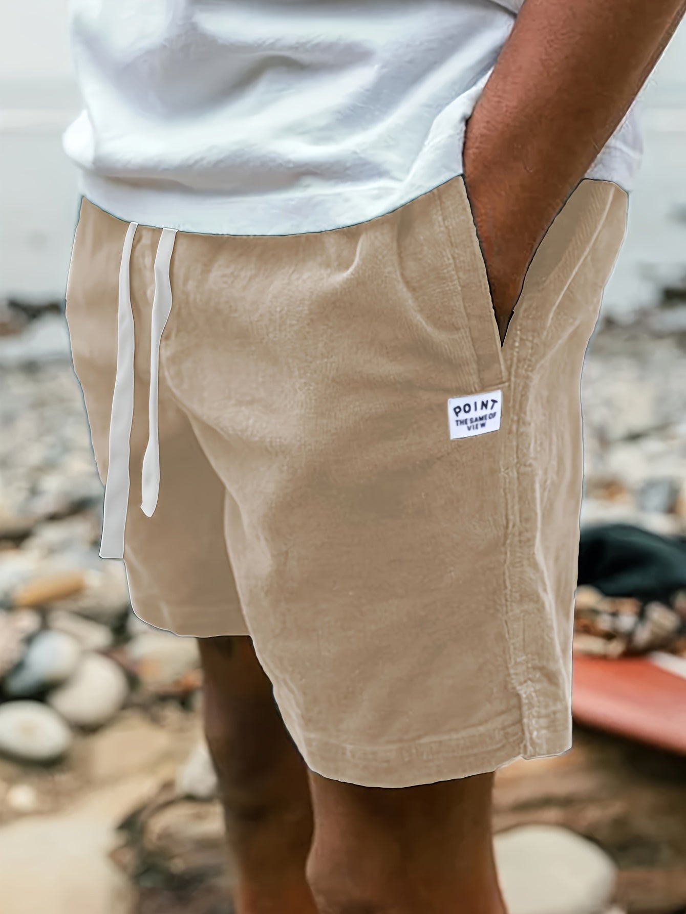 Wyatt™ | Label Patched Corduroy Shorts