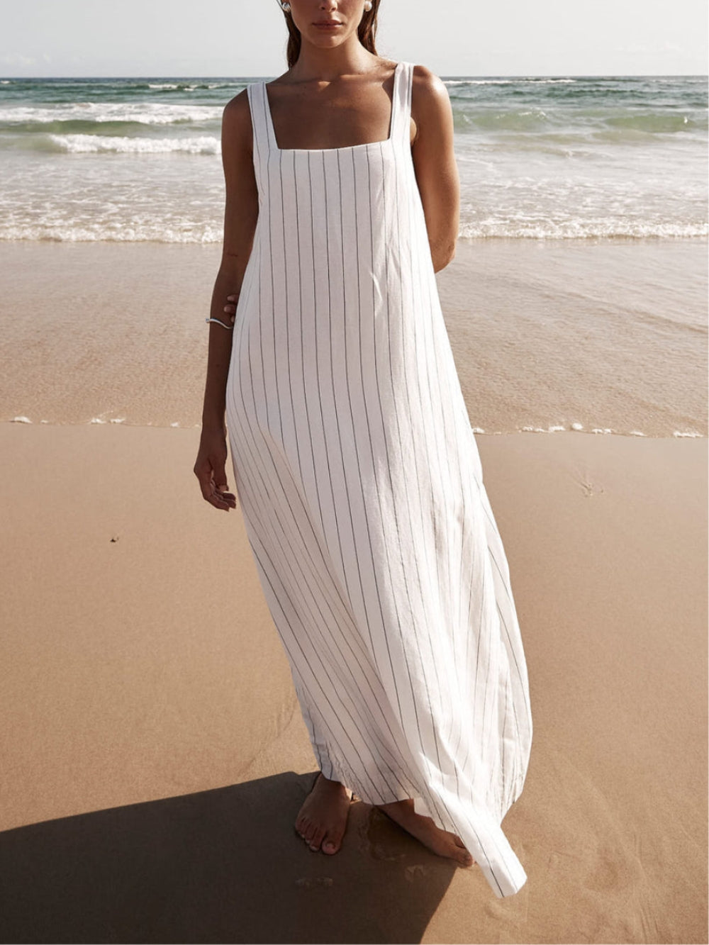 Grace | Elegant Striped Dress