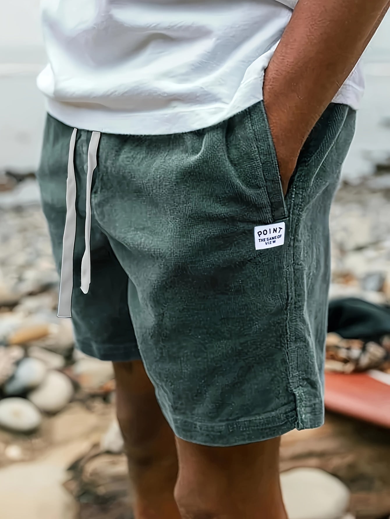 Wyatt™ | Label Patched Corduroy Shorts