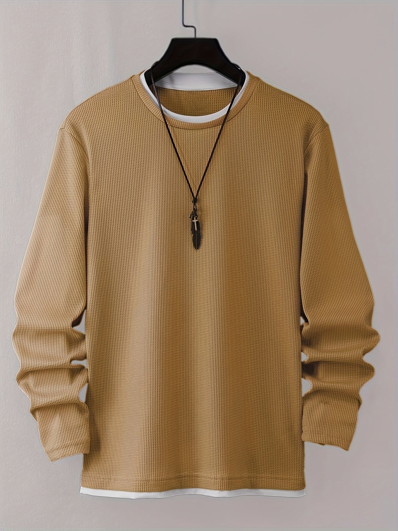 Declan™ | Waffle Knit Long Sleeve T-Shirt