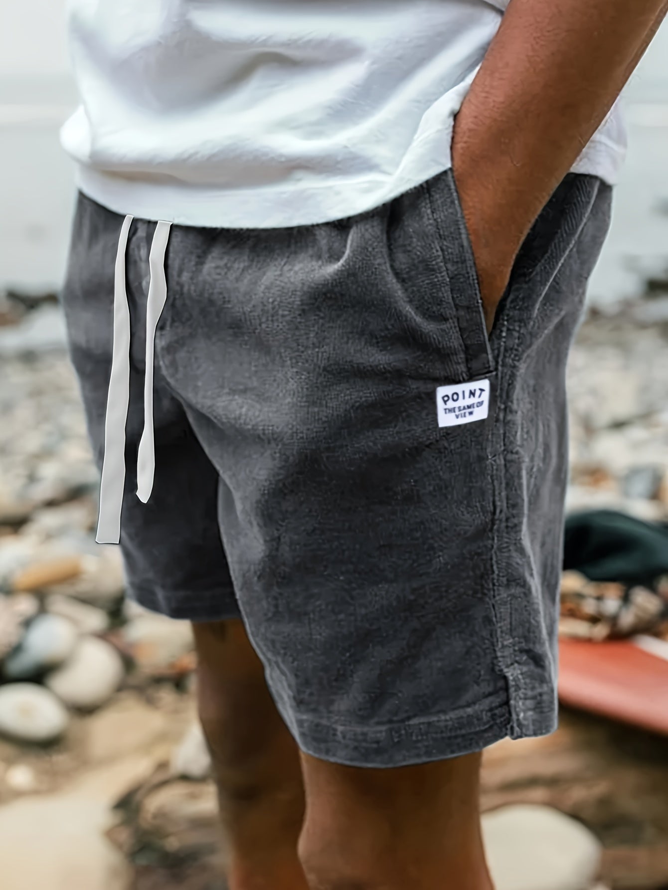 Wyatt™ | Label Patched Corduroy Shorts